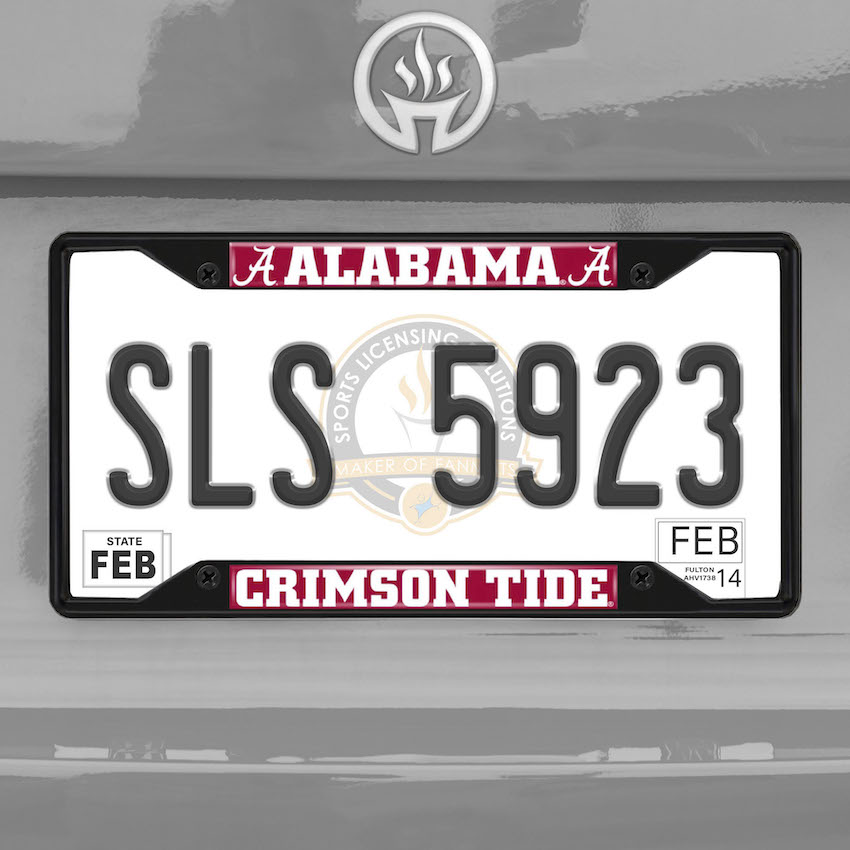 Alabama Crimson Tide Black License Plate Frame
