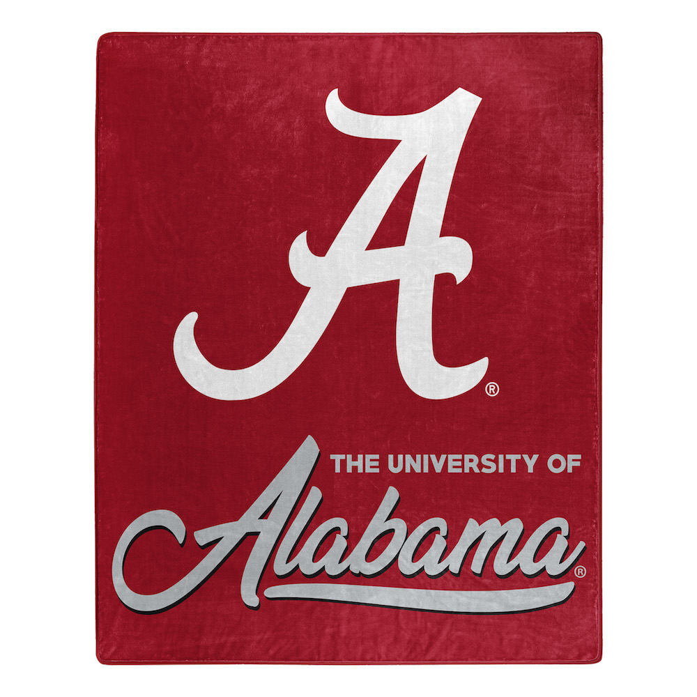 Alabama Crimson Tide Plush Fleece Raschel Blanket 50 x 60