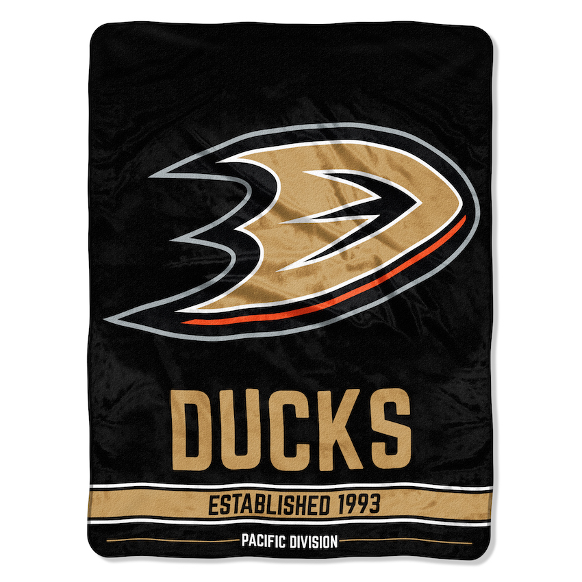 Anaheim Ducks Micro Raschel 50 x 60 Team Blanket