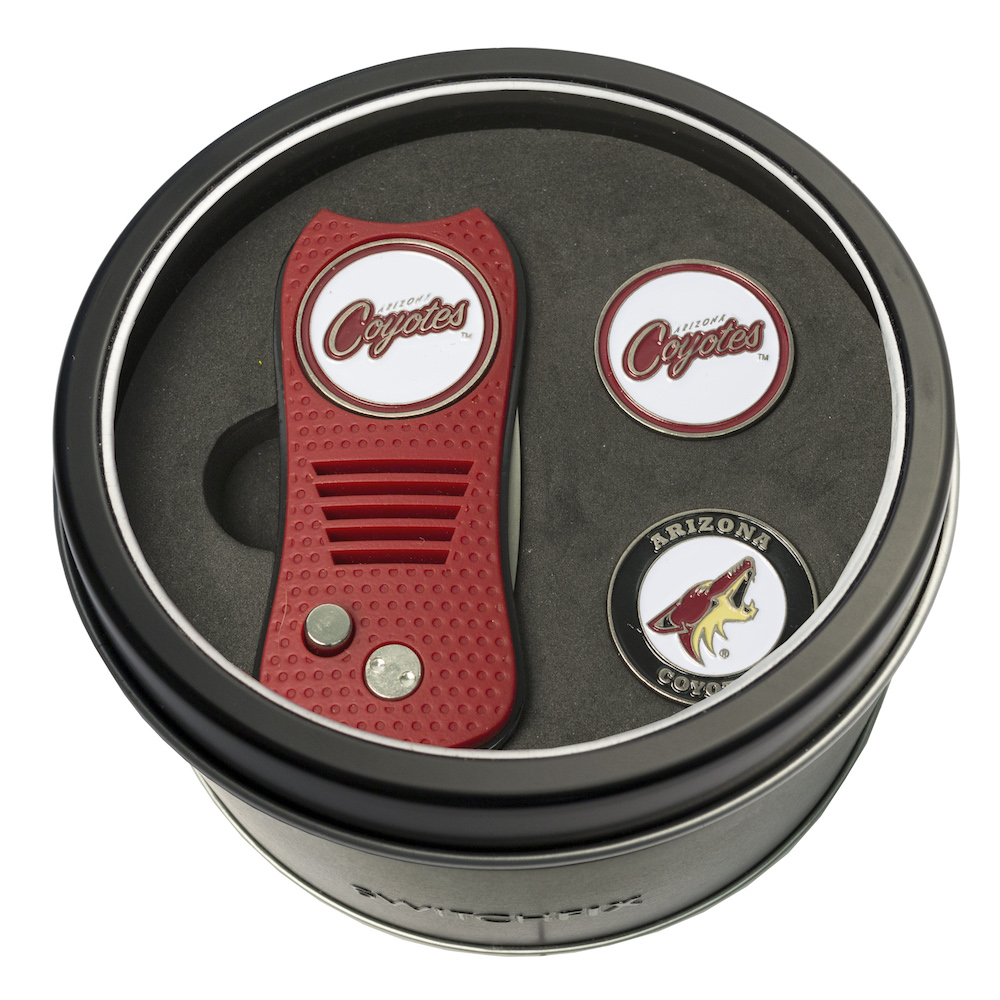 Arizona Coyotes Switchblade Divot Tool and 2 Ball Marker Gift Pack