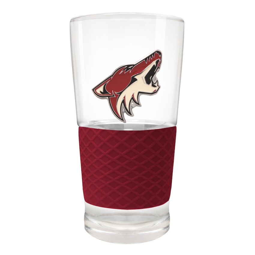Arizona Coyotes 22 oz Pilsner Glass with Silicone Grip
