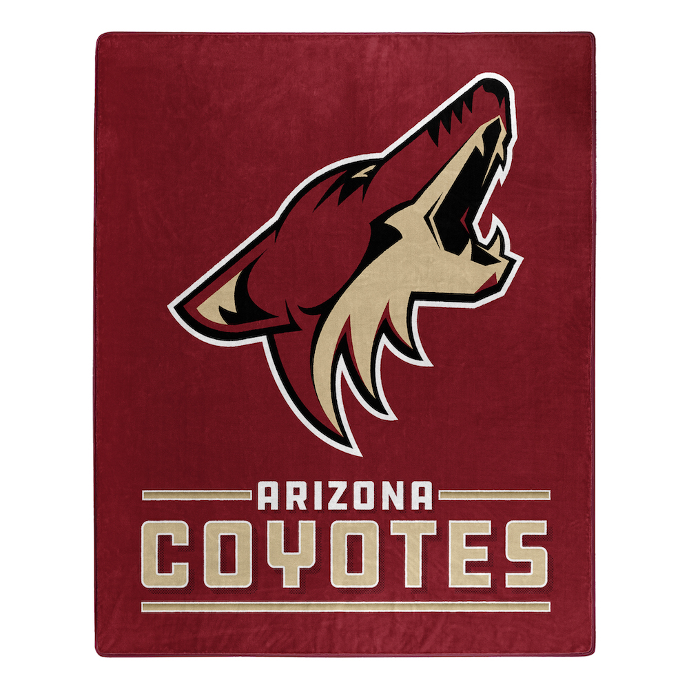 Arizona Coyotes Plush Fleece Raschel Blanket 50 x 60