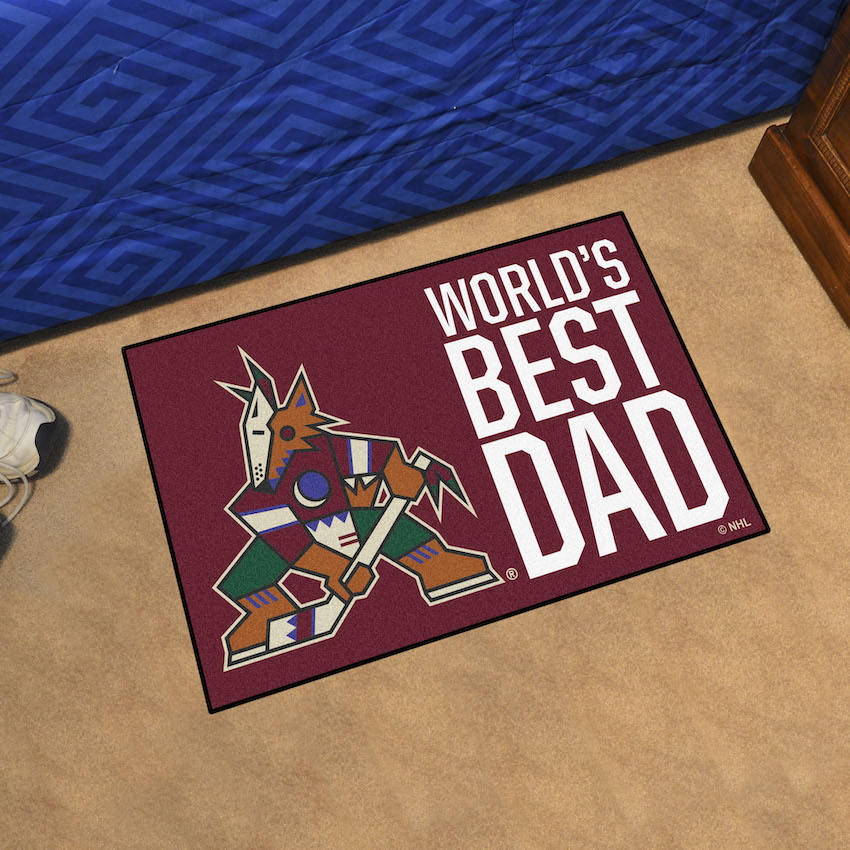 Arizona Coyotes 20 x 30 WORLDS BEST DAD Floor Mat
