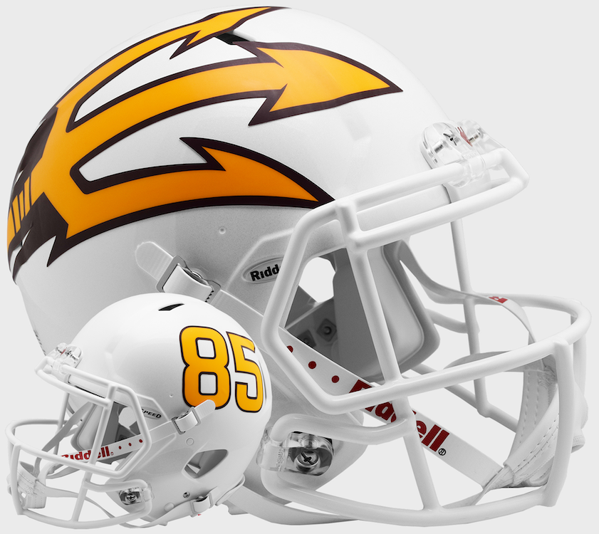 Arizona State Sun Devils SPEED Revolution Authentic Football Helmet - WHITE METALLIC