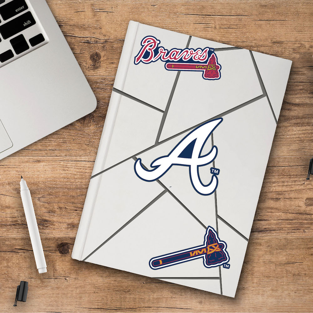 Atlanta Braves Team Logo Decal 3 Pack