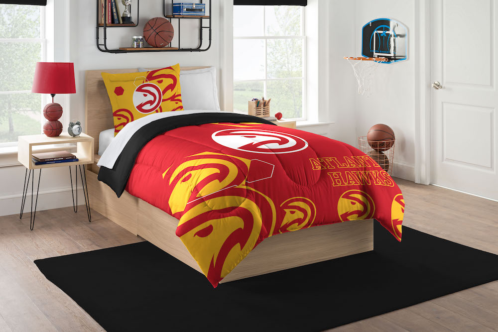 Atlanta Hawks Twin Comforter Set with Sham
