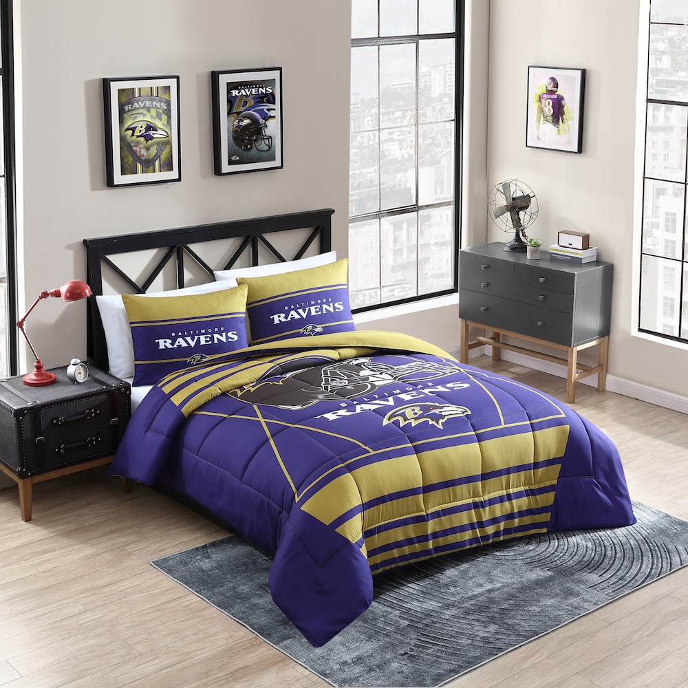 Baltimore Ravens QUEEN/FULL size Comforter and 2 Shams