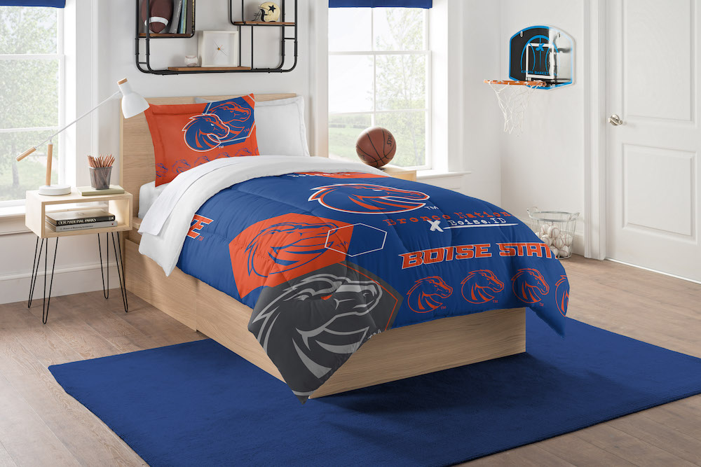 Boise State Broncos Twin Comforter Set with Sham