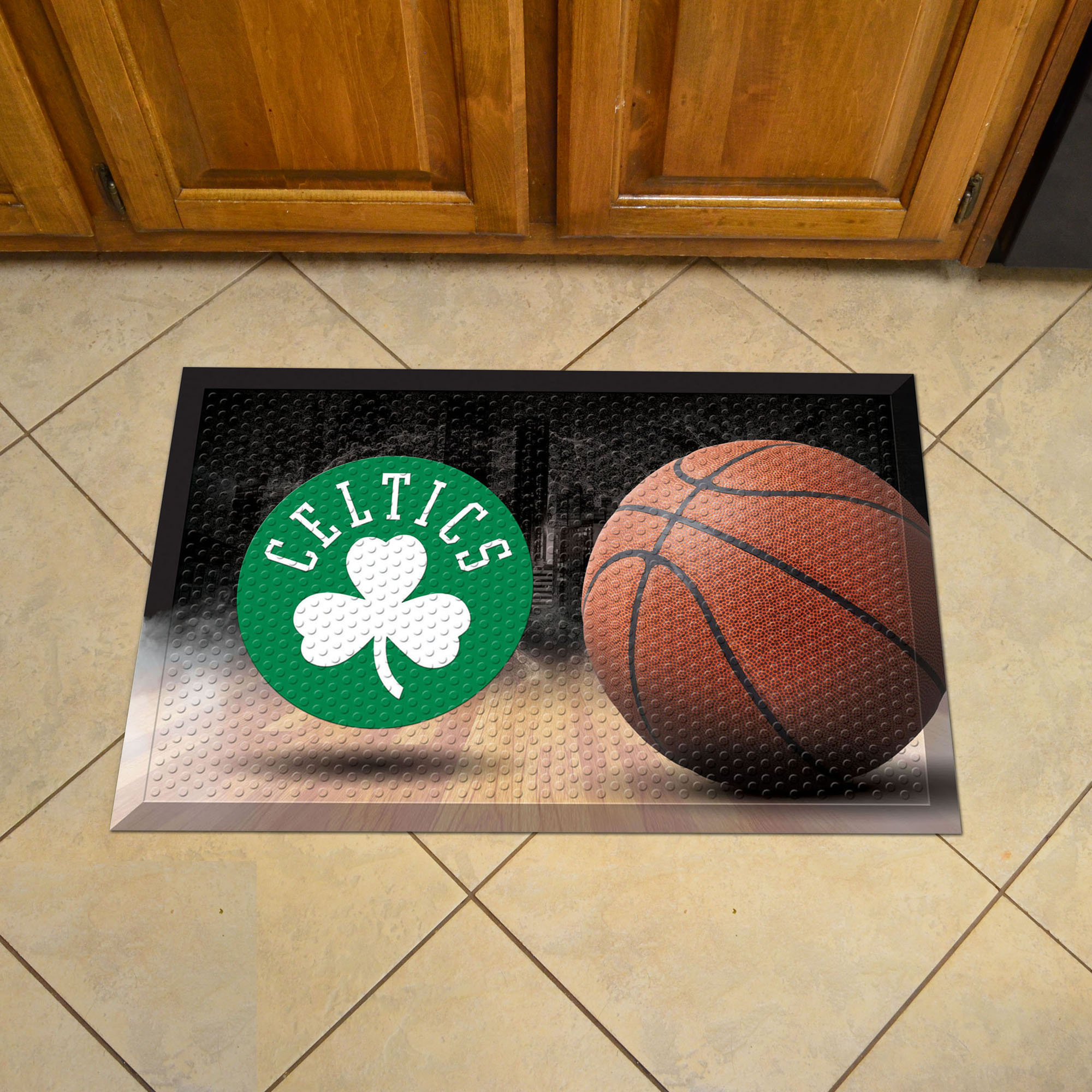 Boston Celtics Ball Style SCRAPER Door Mat
