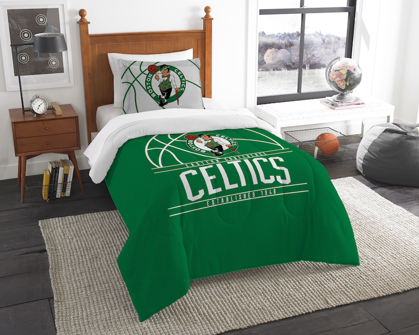 Boston Celtics Twin Comforter Set with Sham