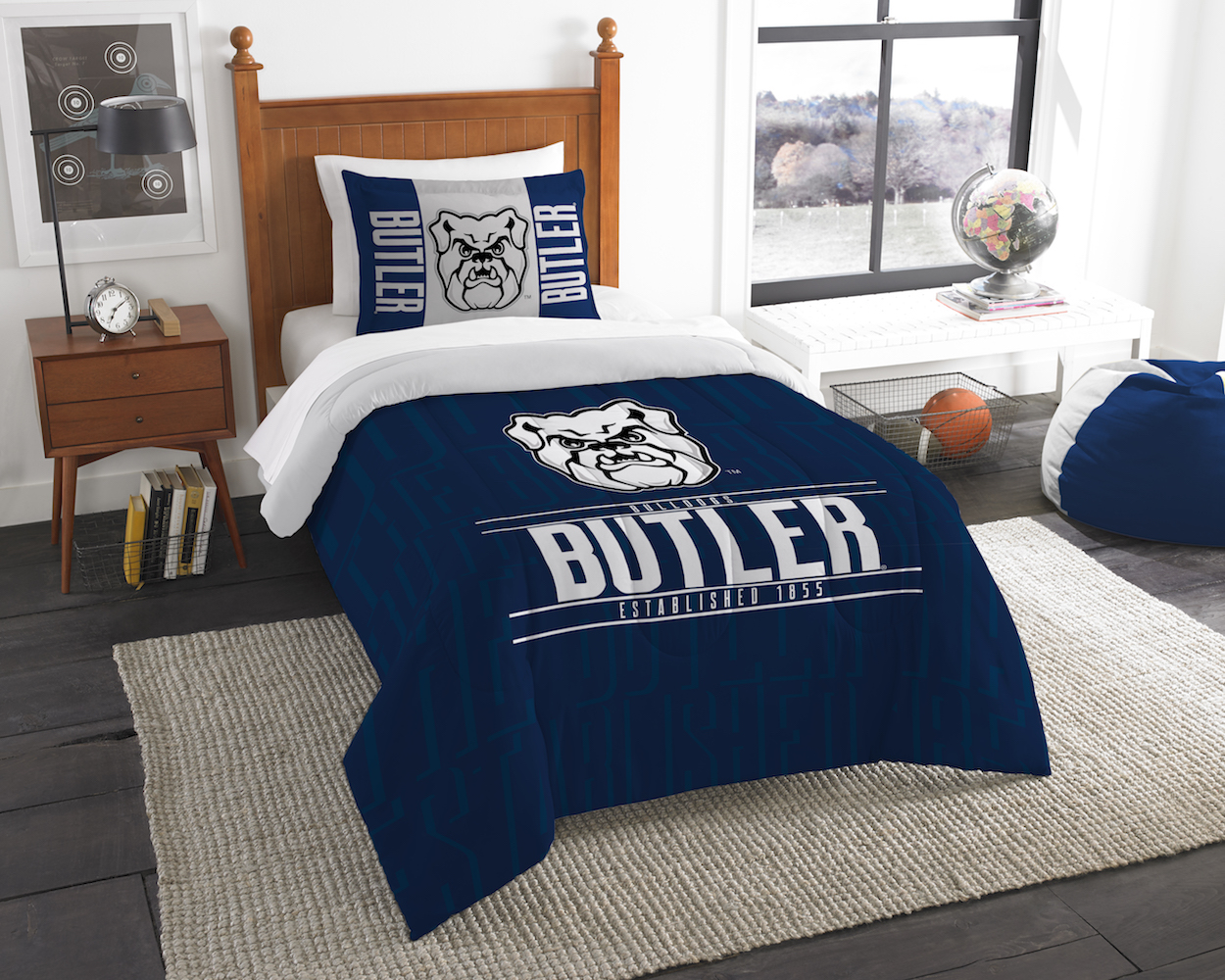 Butler Bulldogs Twin Comforter Set with Sham
