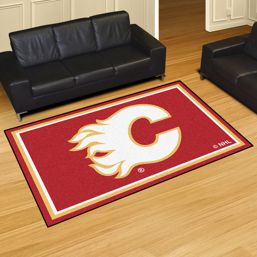 Calgary Flames 5x8 Area Rug