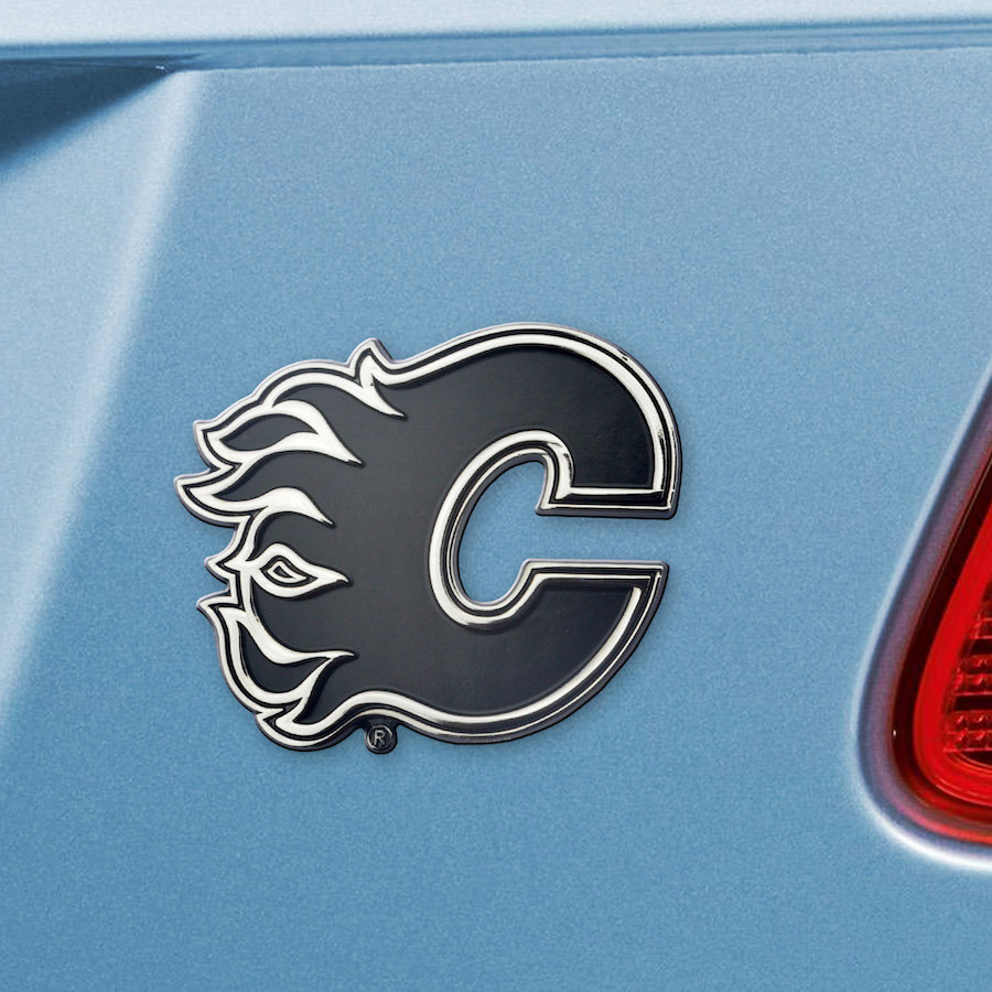 Calgary Flames Chrome Metal Auto Emblem