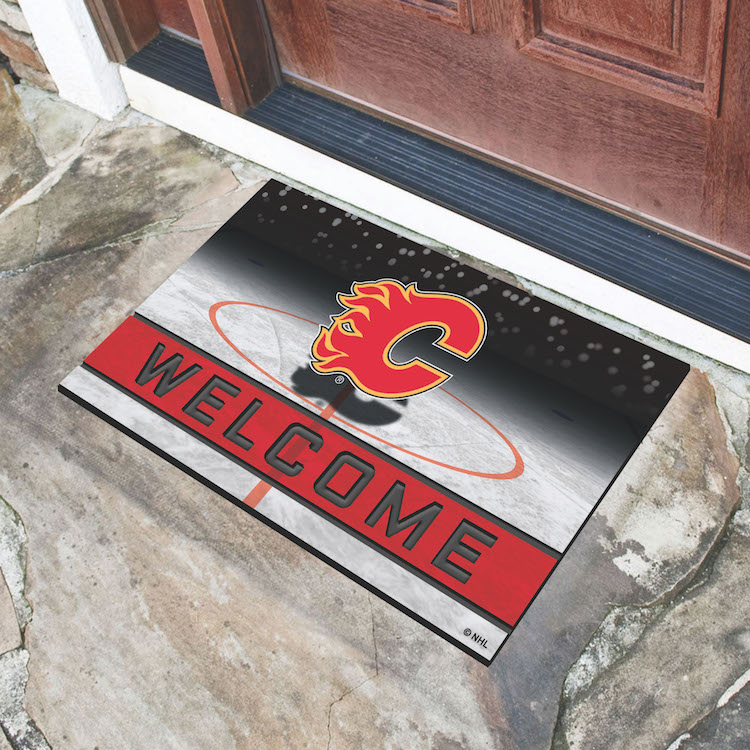 Calgary Flames Recycled Crumb Rubber Door Mat