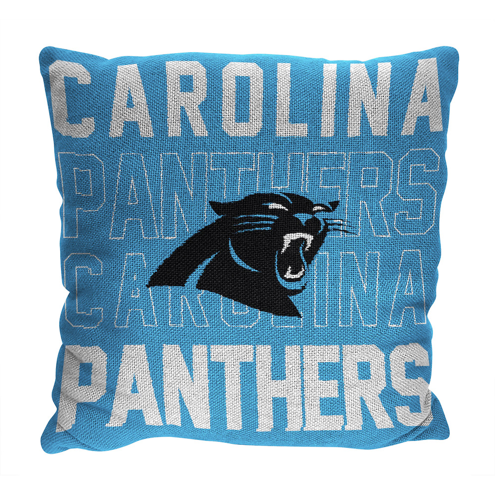 Carolina Panthers Stacked 20 x 20 Woven Pillow