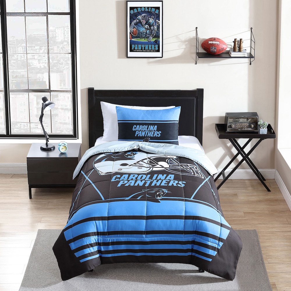 Carolina Panthers Twin Comforter Set with Sham