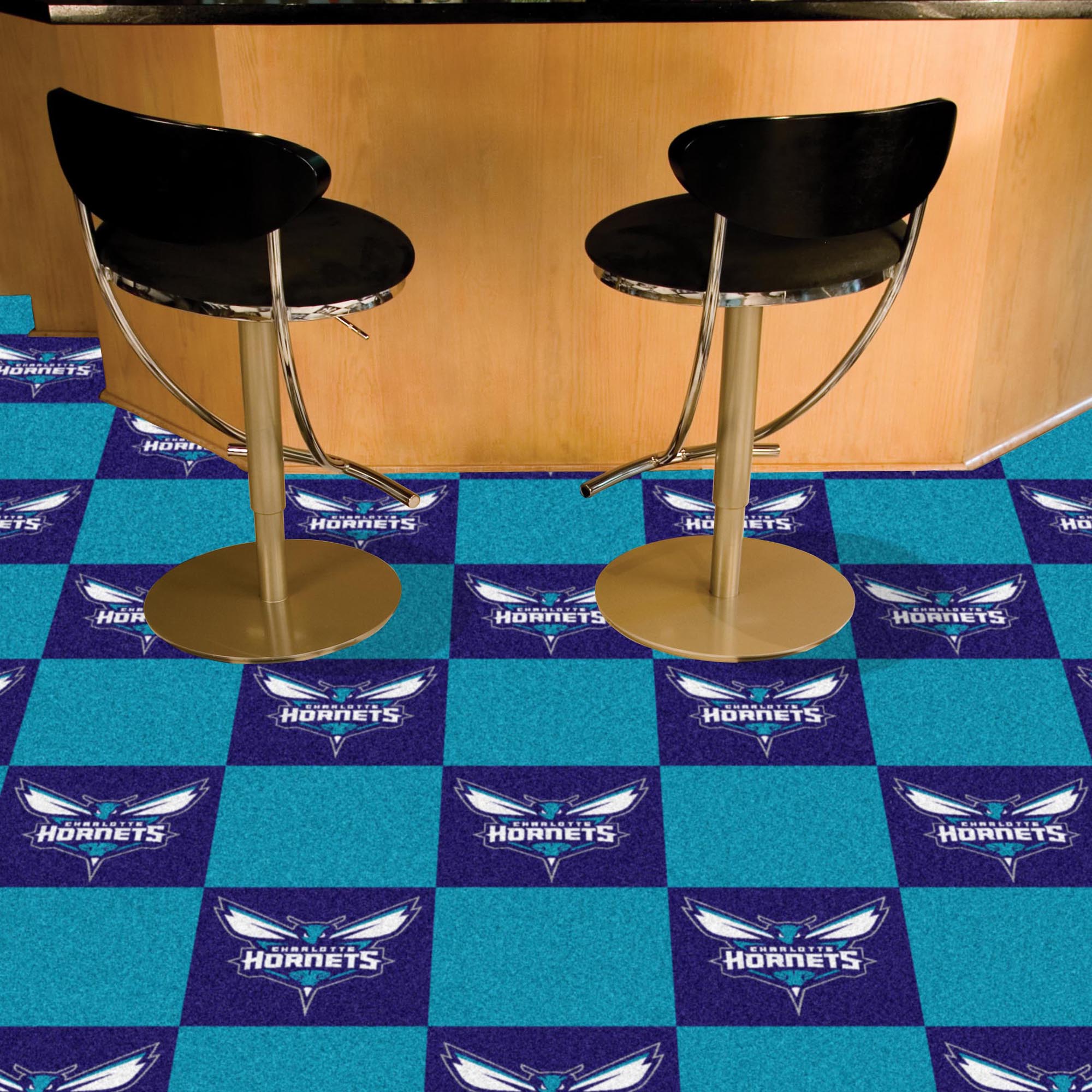 Charlotte Hornets Carpet Tiles 18x18 in.