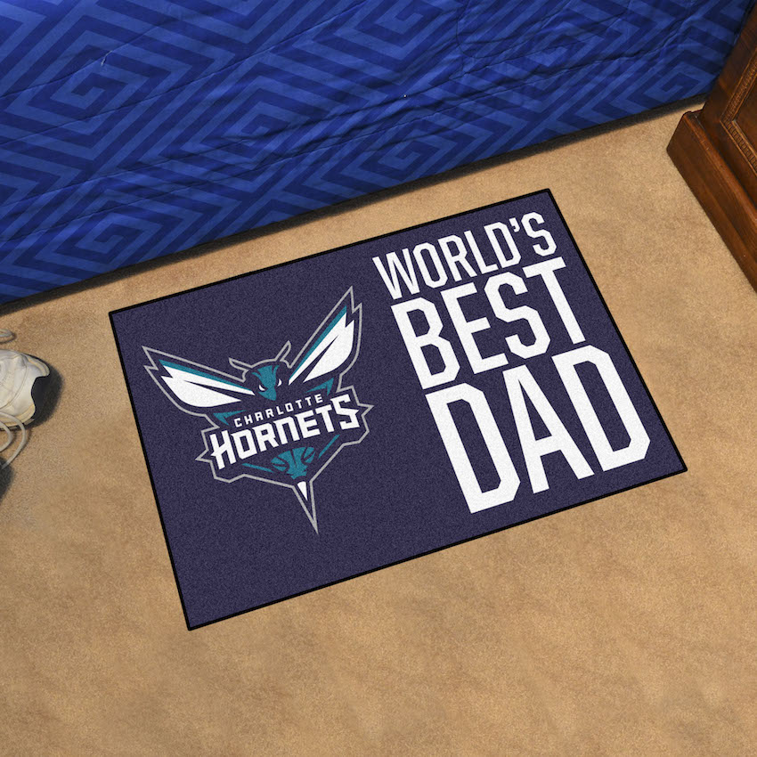 Charlotte Hornets 20 x 30 WORLDS BEST DAD Floor Mat