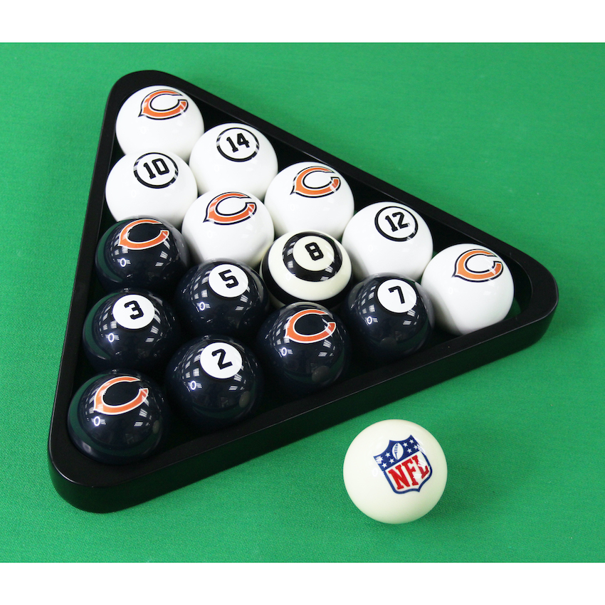 Chicago Bears Billiard Ball Set with Numbers