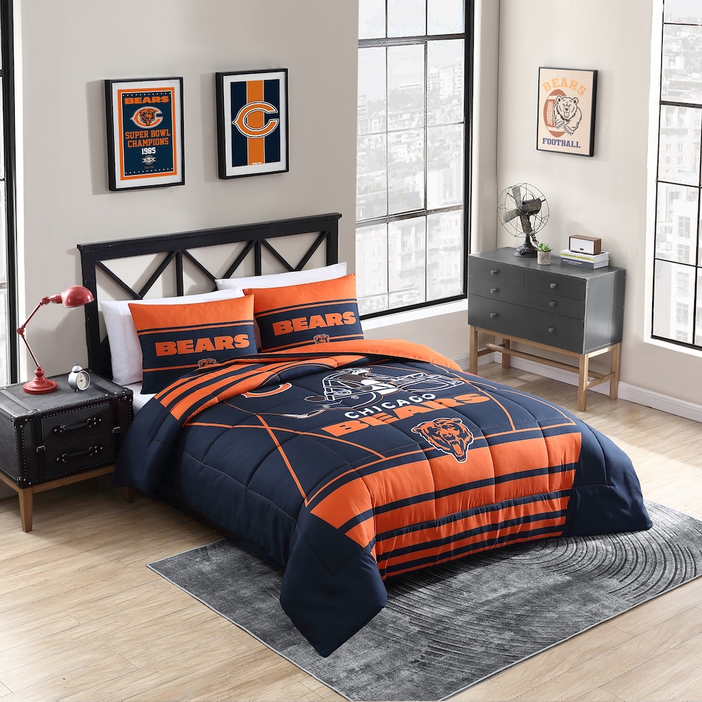 Chicago Bears QUEEN/FULL size Comforter and 2 Shams