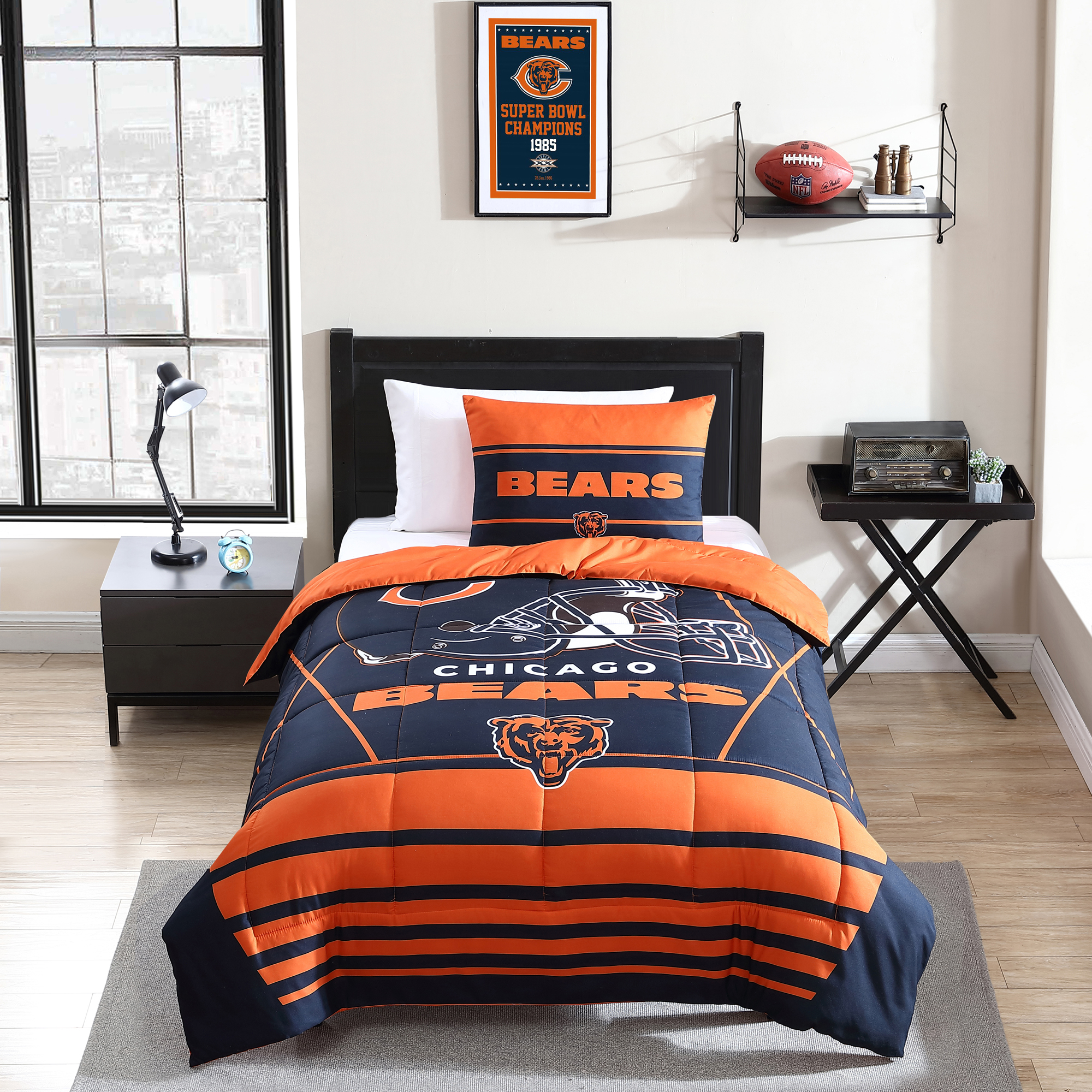Chicago Bears Twin Comforter Set with Sham