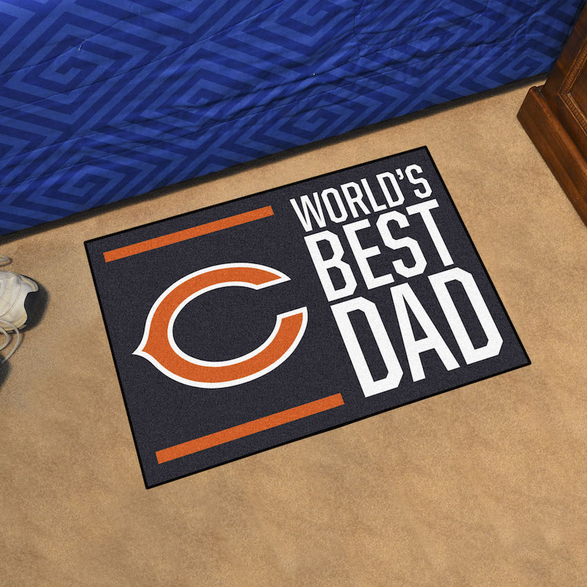 Chicago Bears 20 x 30 WORLDS BEST DAD Floor Mat