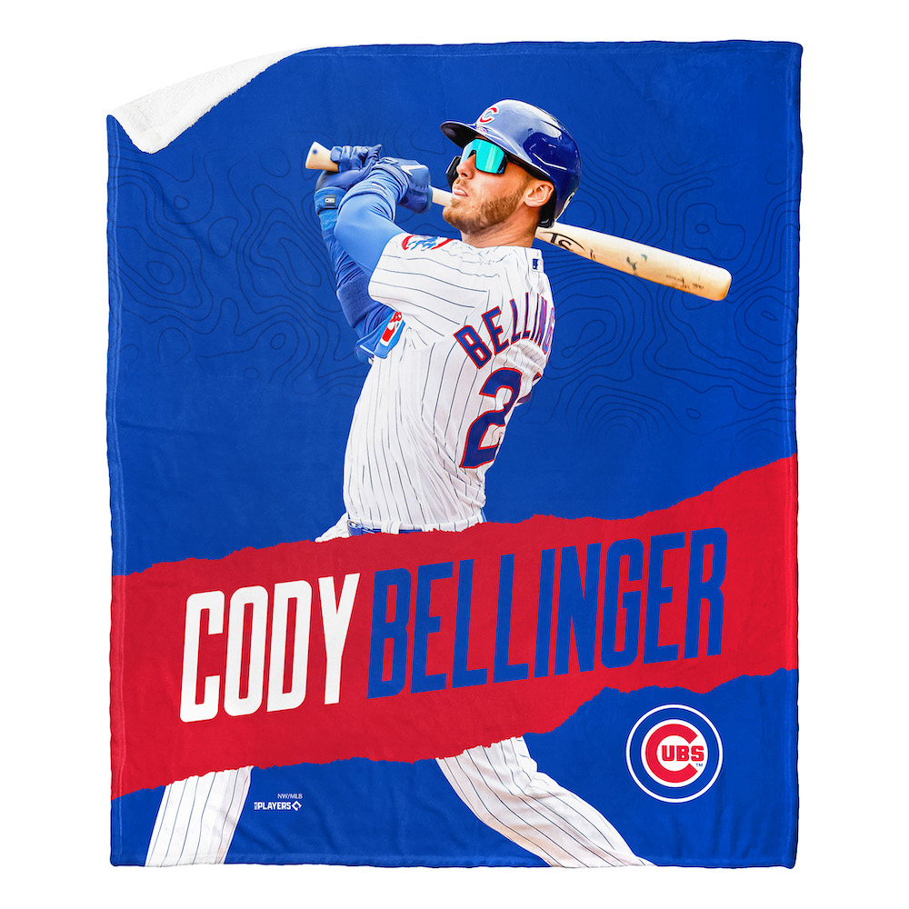 Chicago Cubs Cody Bellinger Silk Sherpa Throw Blanket