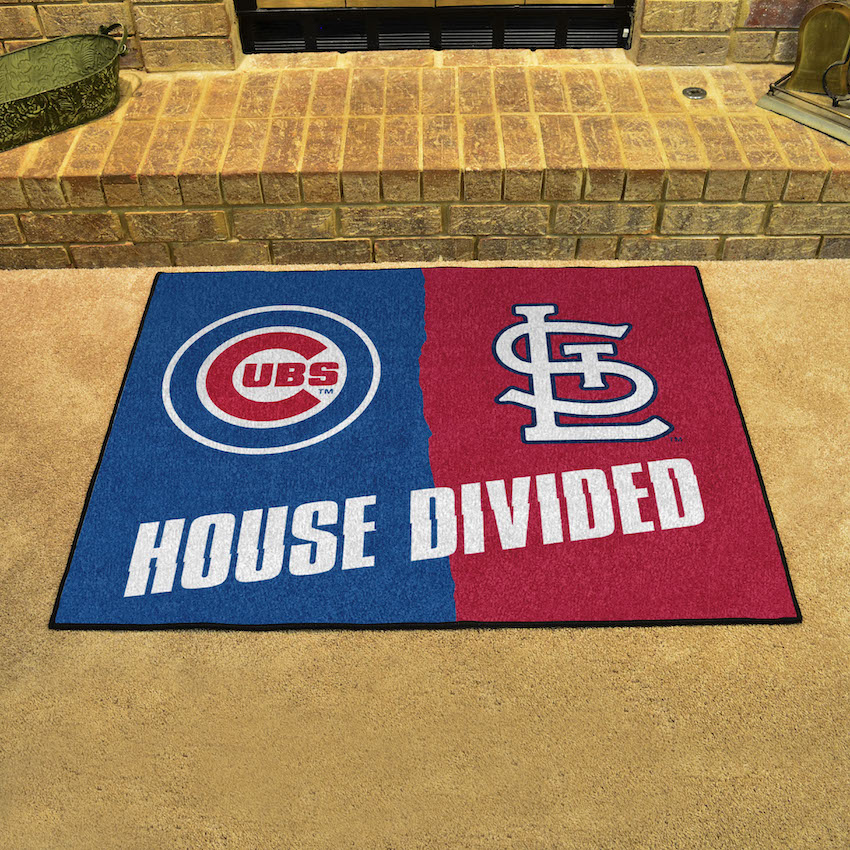 MLB House Divided Rivalry Rug Chicago Cubs - St. Louis Cardinals - Buy at KHC Sports