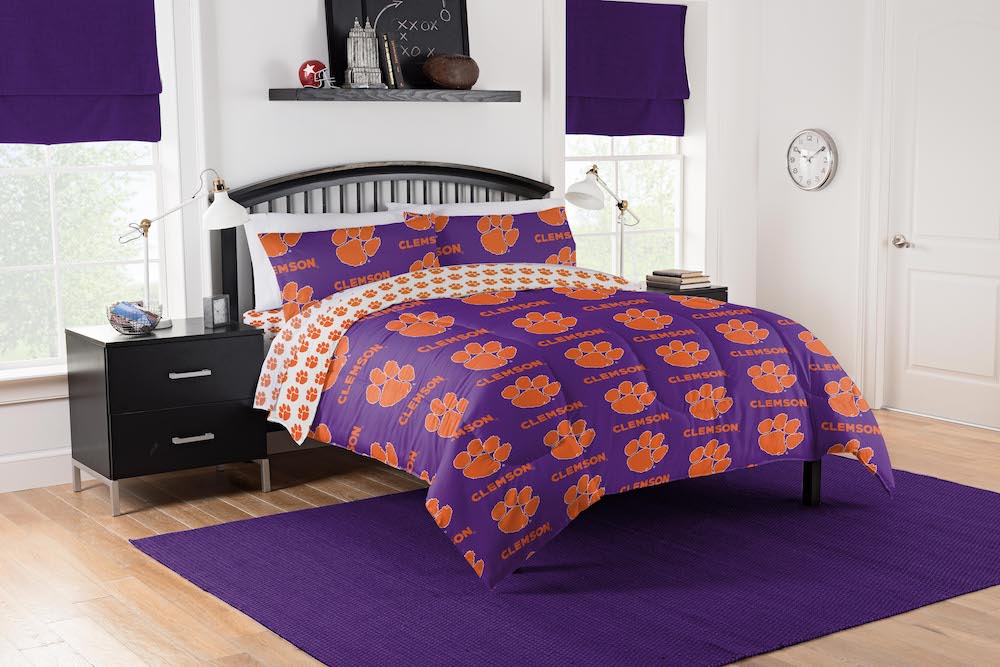 Clemson Tigers FULL Bed in a Bag Set