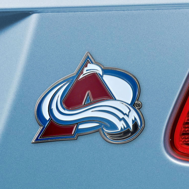 Colorado Avalanche Color Metal Auto Emblem