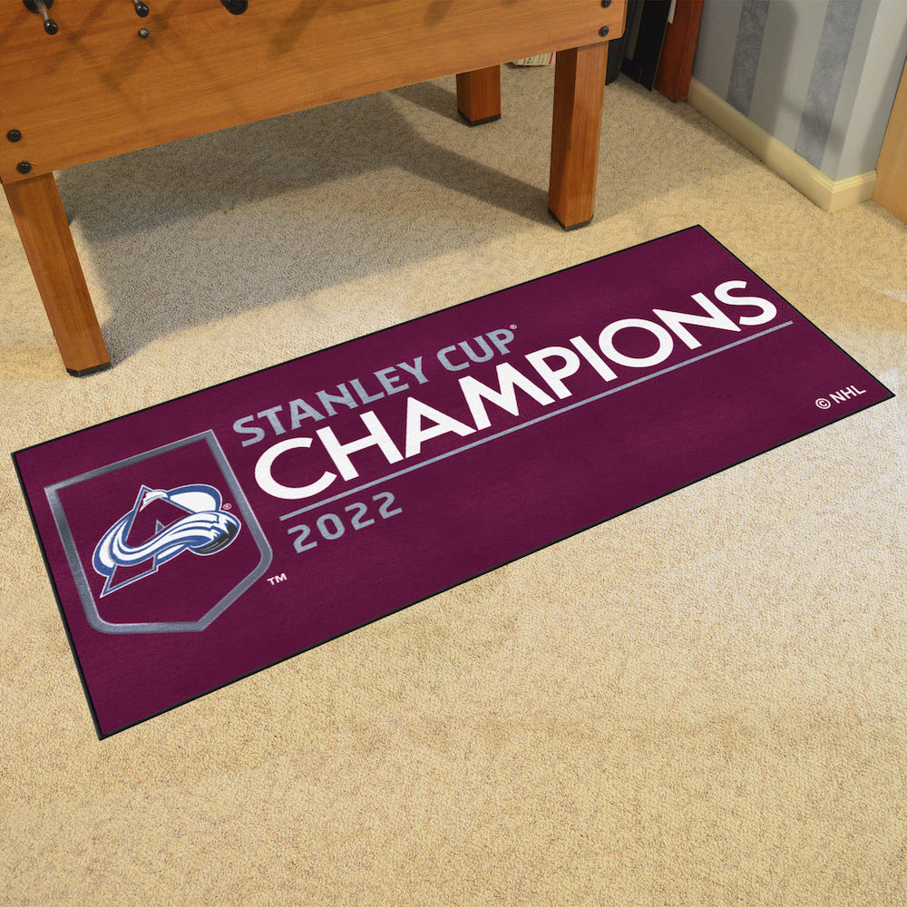 Colorado Avalanche Stanley Cup Champions 30 x 72 Hockey Rink Carpet Runner