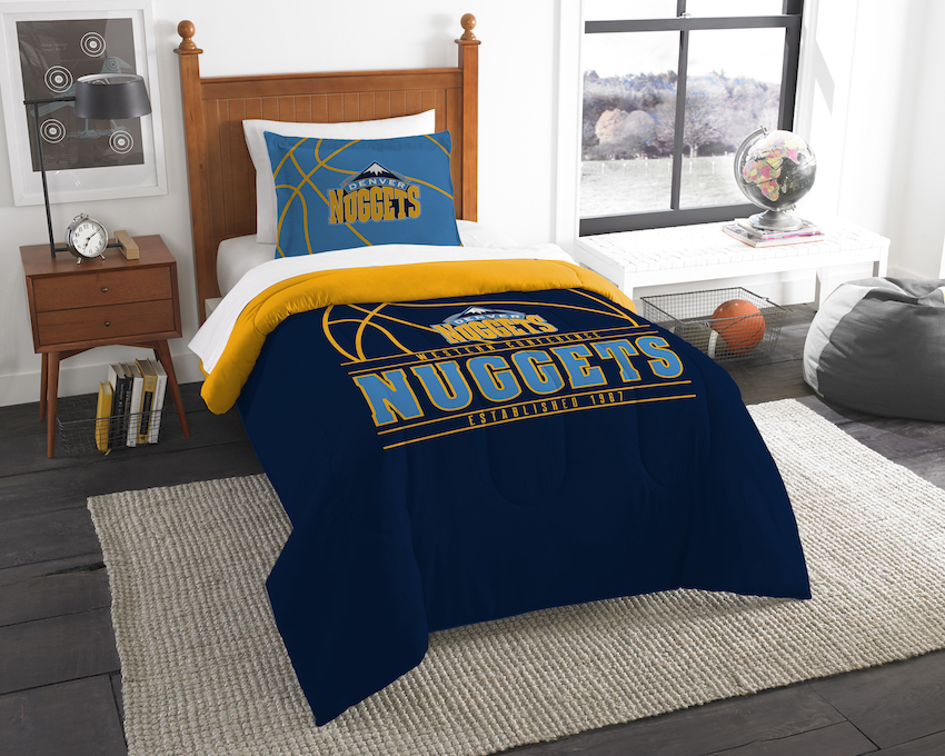 Denver Nuggets Twin Comforter Set with Sham