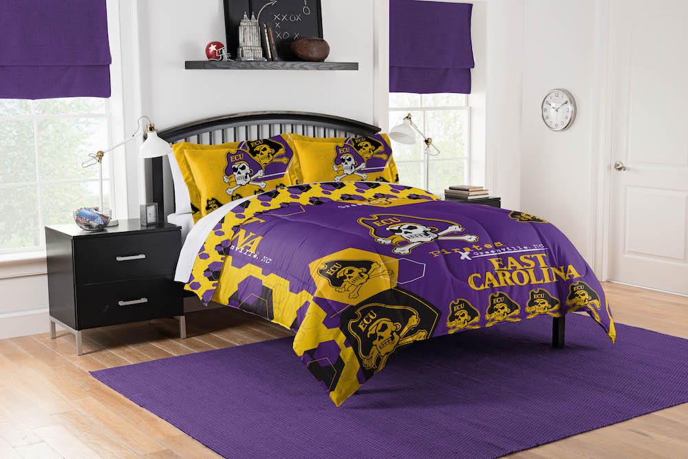 East Carolina Pirates QUEEN/FULL size Comforter and 2 Shams