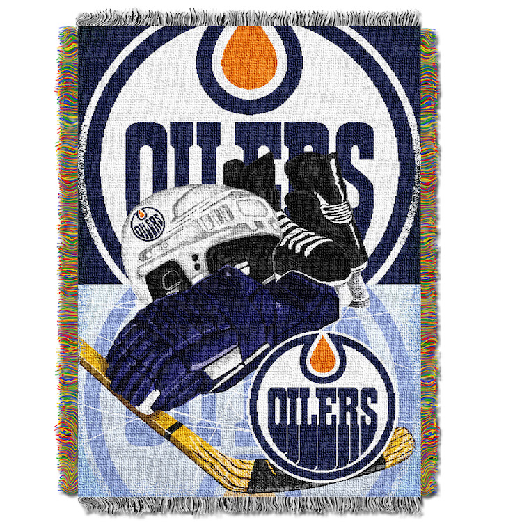 Edmonton Oilers Home Ice Advantage Series Tapestry Blanket 48 x 60