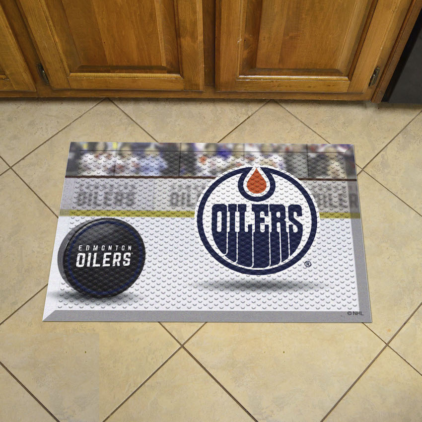 Edmonton Oilers Puck Style SCRAPER Door Mat