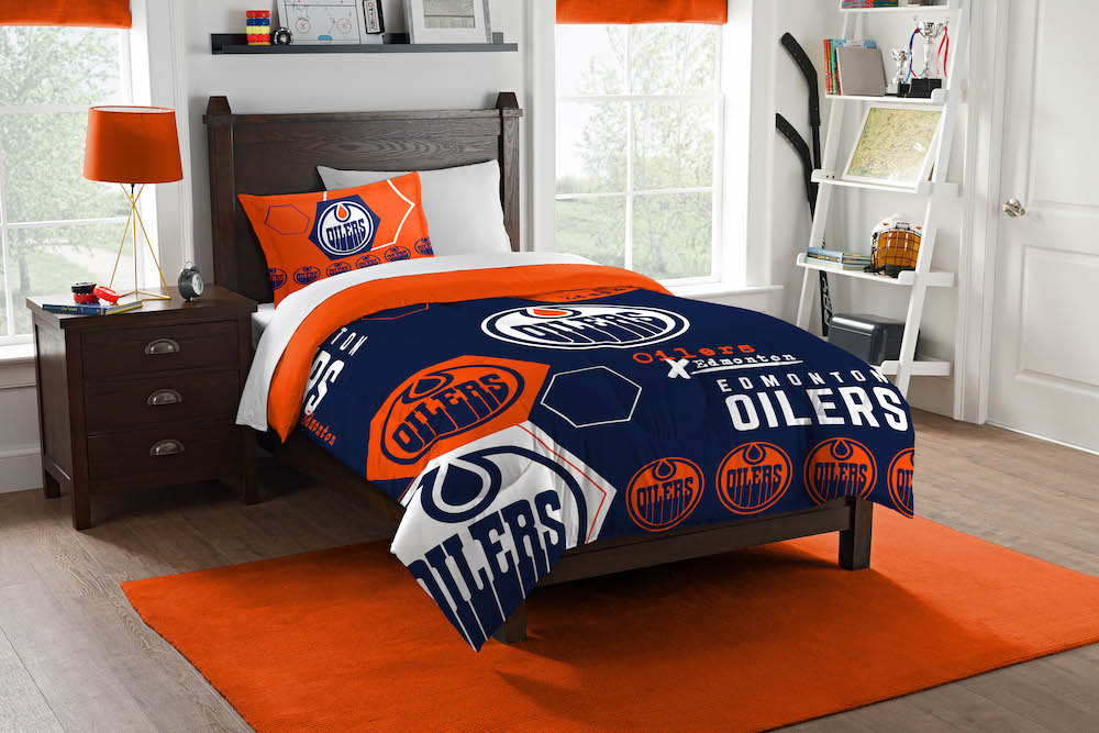 Edmonton Oilers Twin Comforter Set with Sham
