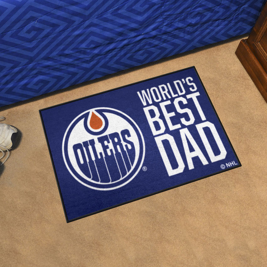 Edmonton Oilers 20 x 30 WORLDS BEST DAD Floor Mat