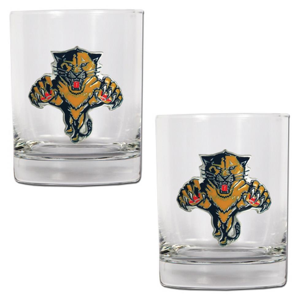 Florida Panthers NHL Logo 2pc Rocks Glass Set