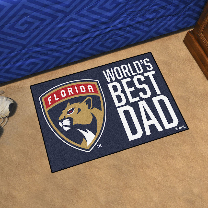 Florida Panthers 20 x 30 WORLDS BEST DAD Floor Mat