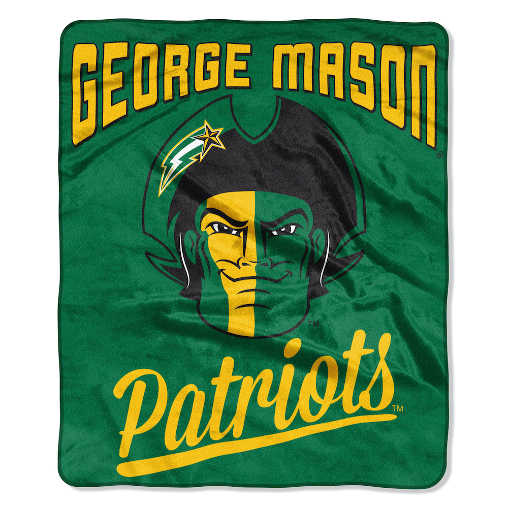 George Mason Patriots Plush Fleece Raschel Blanket 50 x 60