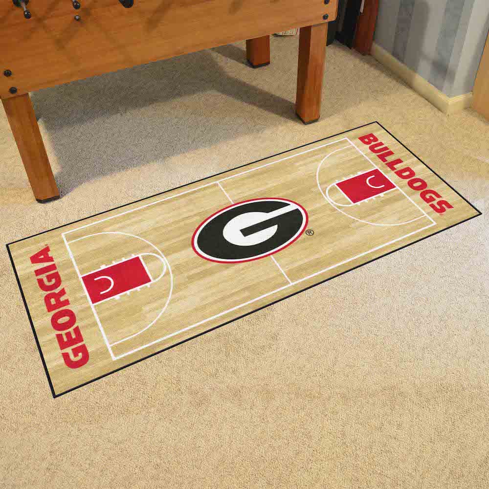 Georgia Bulldogs 30 x 72 Basketball Court Carpet Runner