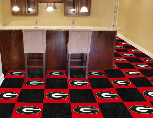 Georgia Bulldogs Carpet Tiles 18x18 in.