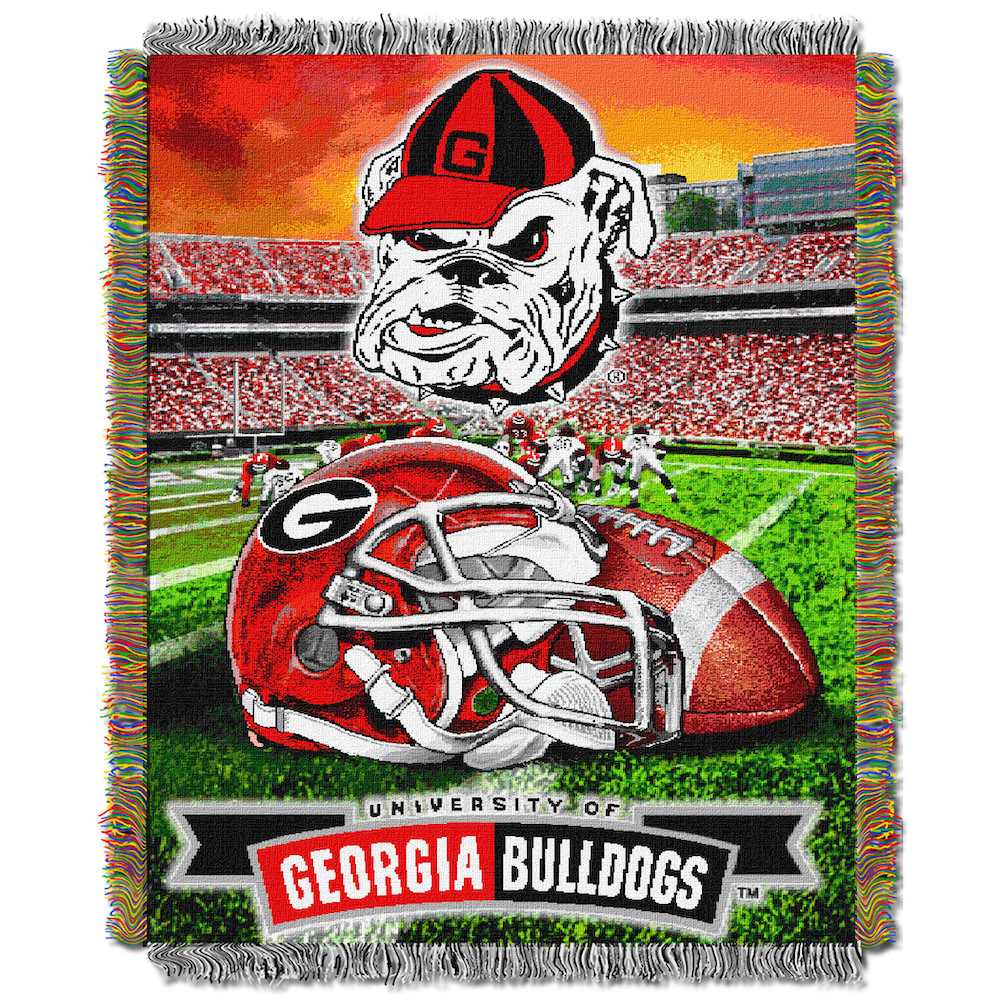 Georgia Bulldogs Home Field Advantage Series Tapestry Blanket 48 x 60