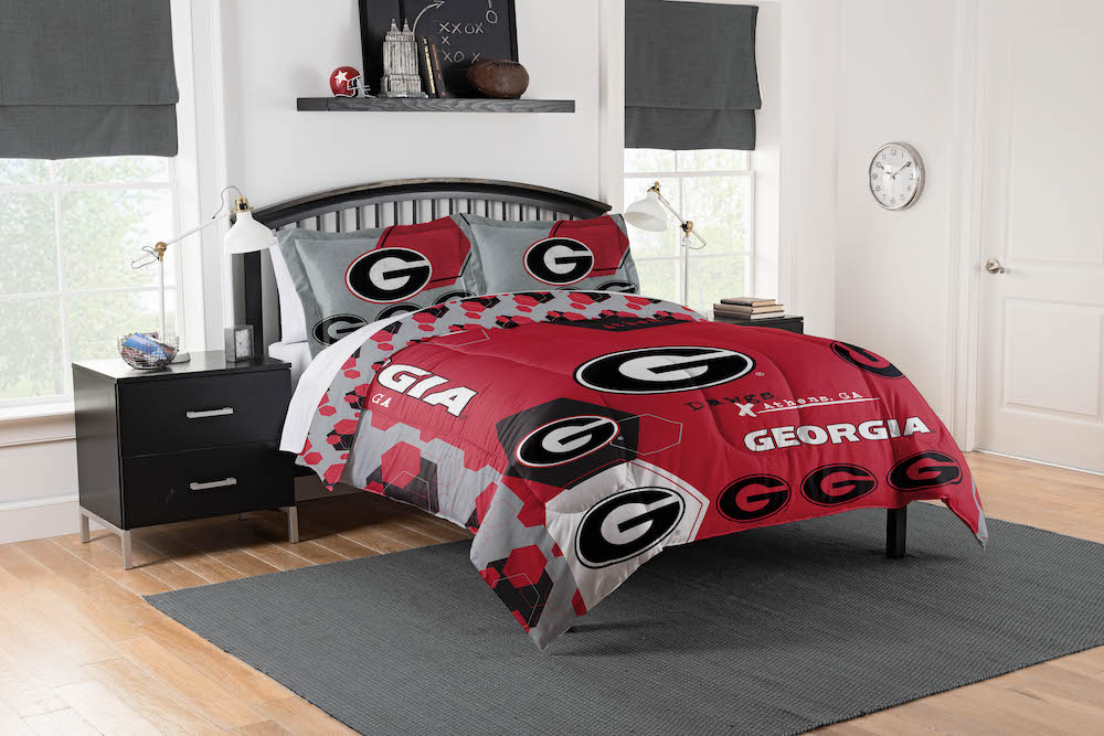 Georgia Bulldogs QUEEN/FULL size Comforter and 2 Shams