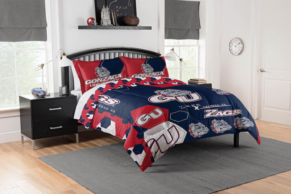 Gonzaga Bulldogs QUEEN/FULL size Comforter and 2 Shams