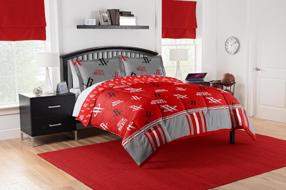 Houston Rockets QUEEN Bed in a Bag Set