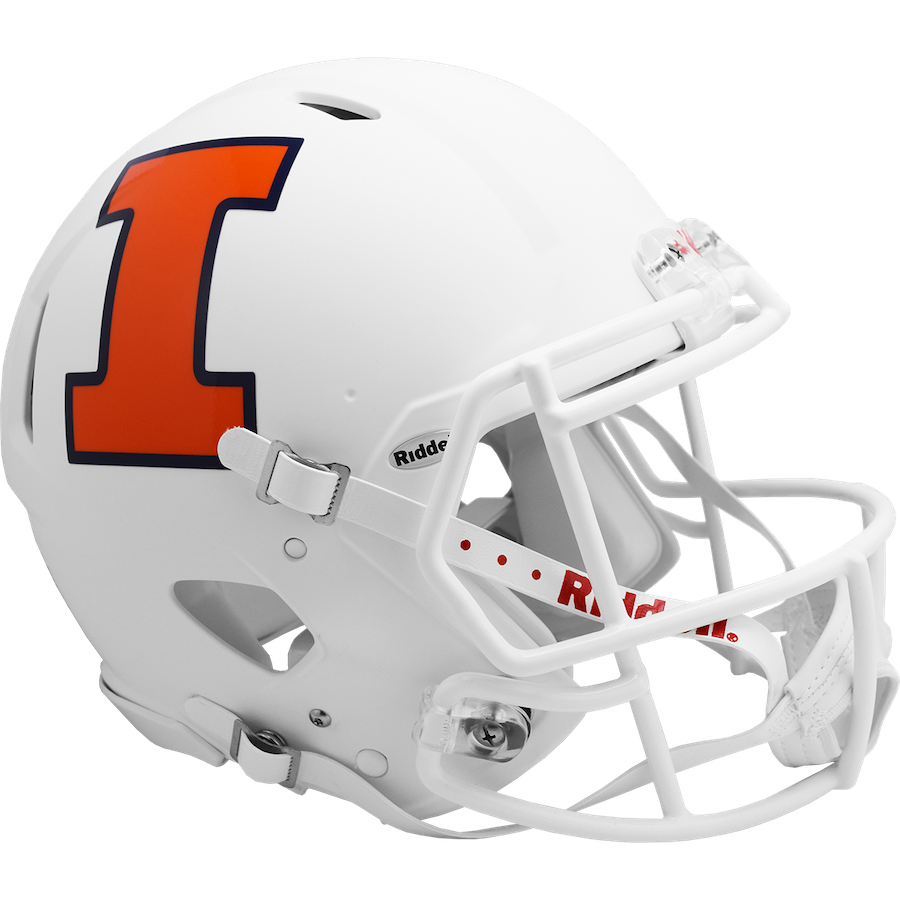 Illinois Fighting Illini SPEED Revolution Authentic Football Helmet - ORANGE WHITE