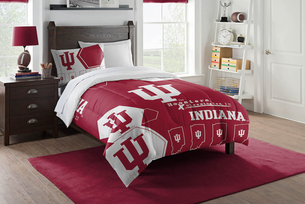 Indiana Hoosiers Twin Comforter Set with Sham