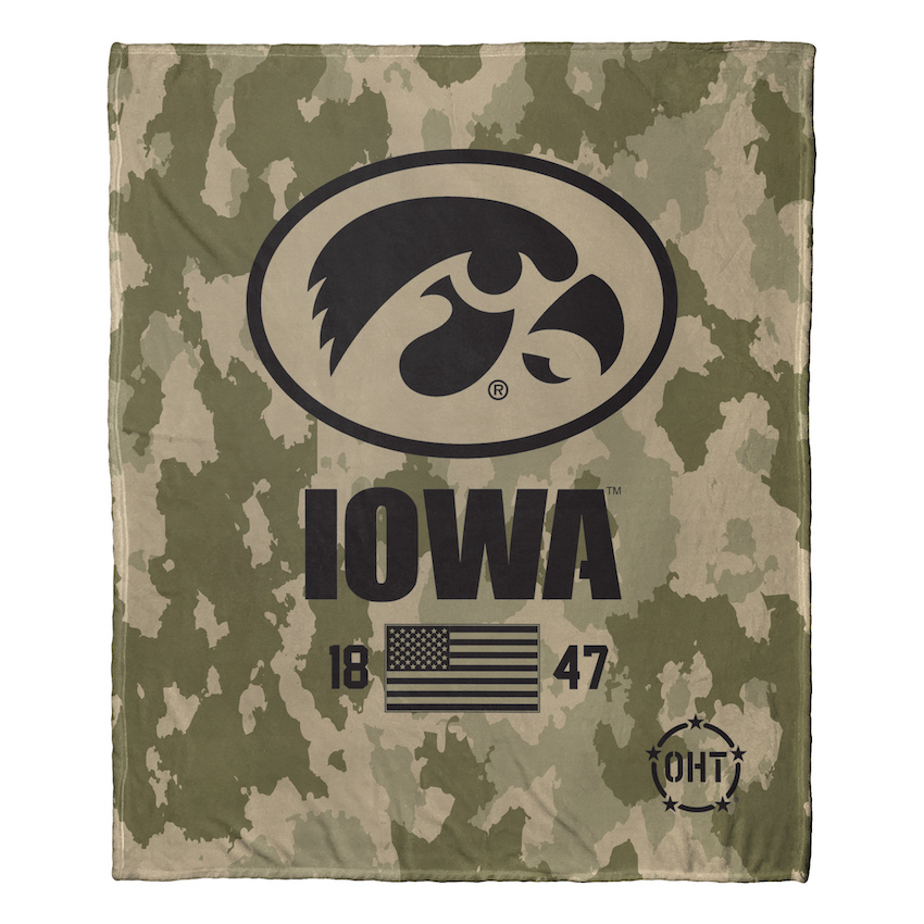 Iowa Hawkeyes OHT Special OPS Silk Touch Throw Blanket