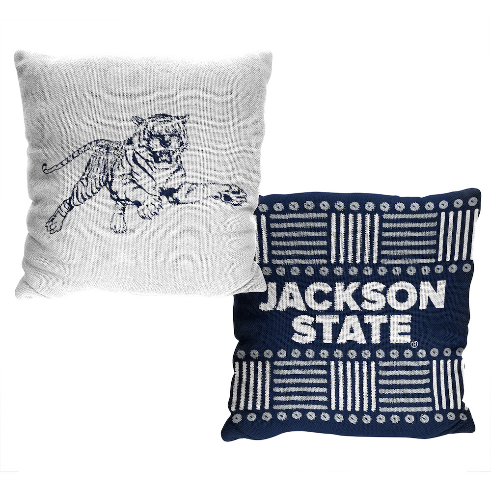 Jackson State Tigers HOMAGE Double Sided INVERT Woven Pillow